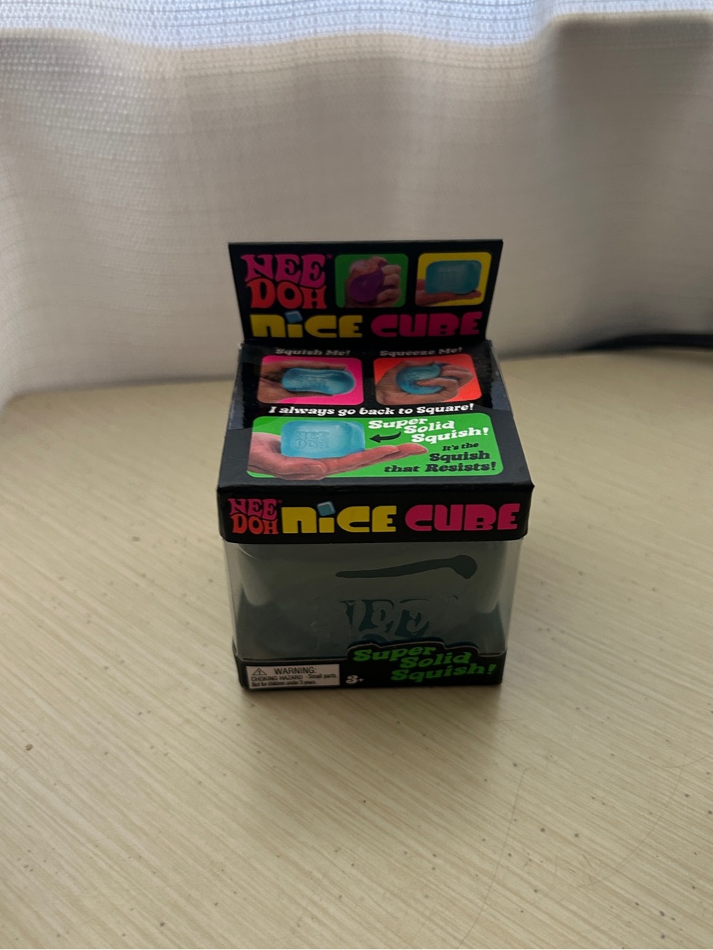 NeeDoh Nice Cube squish toy unopened brand new, blue